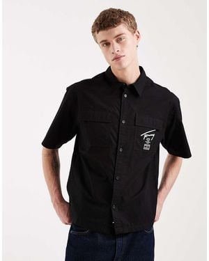 Tommy Hilfiger Boxy Skater Fit Short Sleeve Shirt - Black