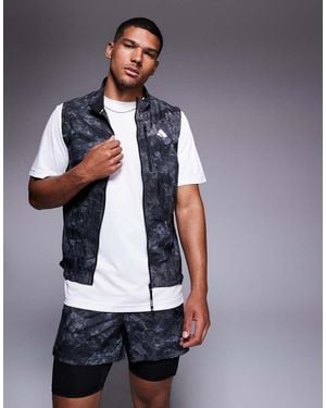 adidas Originals Adidas Running Own The Run Vest With Black Print - Blue