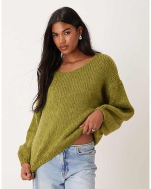 Jdy Reversible Pullover Knitted Jumper - Green