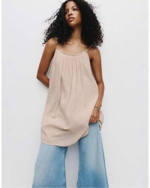 Pull&Bear Short Rustic Dress - Natural