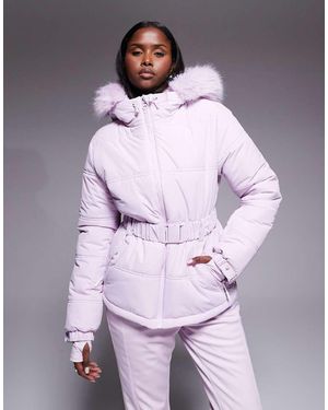 ASOS 4505 Ski & Snow Asos 4505 Ski Icon Water-repellent Insulated Belted Ski Jacket - Purple