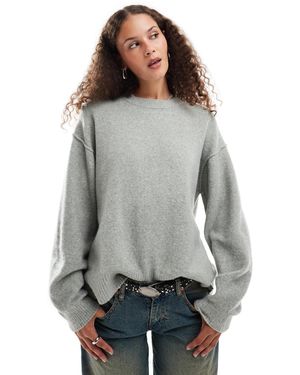 Weekday Funda Wool Blend Sweater - Grey