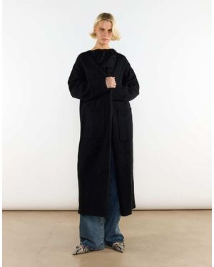 Glamorous Long Cardigan With Pocket - Black
