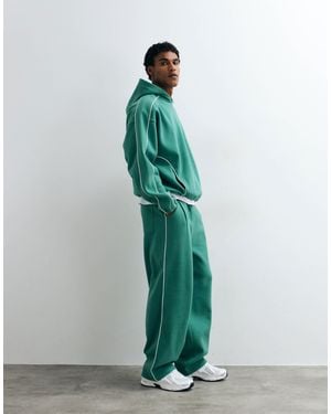 ASOS Super baggy jogger Co-ord With Piping - Green