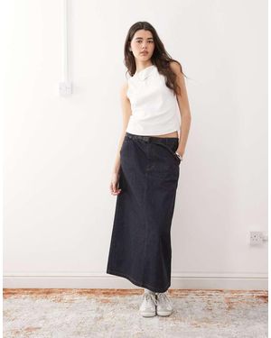 Gramicci Falda Vaquera Midi Azul Añil Japanese De