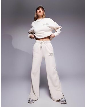 South Beach Wide Leg Joggers - Grey
