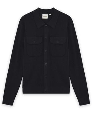 Lyle & Scott Mid Knits Knitted Utility Jacket - Blue
