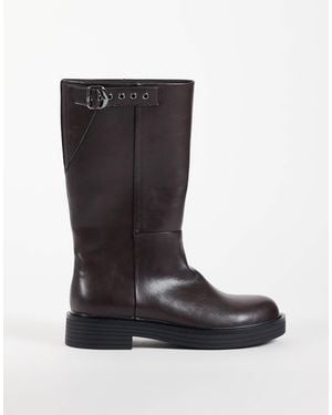 ASOS Culhane schlupf-trucker-stiefel bis zur mitte der wade - Schwarz