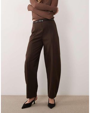Mango Pantalone Barrel Sartoriale - Marrone