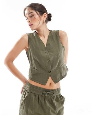 Vero Moda Tailored Waistcoat Co-ord - Green
