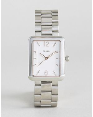 Fossil Silver Es4157 Atwater Square Face Watch - Metallic
