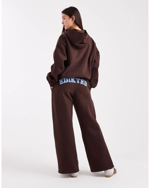 Edikted Co-Ord Really Tracksuit Bottoms - Brown