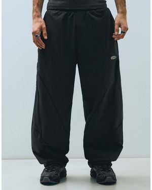 Bershka Technical Barrel Trousers - Black