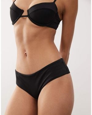 Monki Cheeky Hipster Bikini Bottoms - Natural