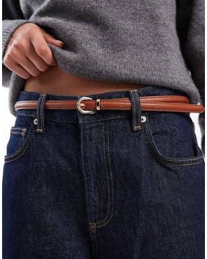 Vero Moda Skinny Faux Leather Belt - Blue