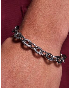 ASOS – farbenes festival-armband mit großen gliedern aus wasserfestem edelstahl - Lila