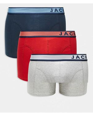 Jack & Jones 3 Pack Logo Trunks - Multicolour