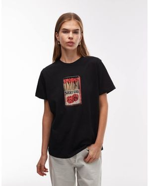ASOS Regular Fit T-shirt With Lucky Dice Matchbox Graphic - Black