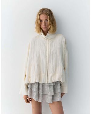 Pull&Bear – ballonjacke - Weiß