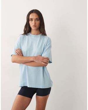 4505 Icon Heavyweight Cotton Oversized T-shirt With Quick Dry Finish - Blue
