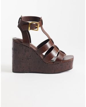 ASOS – tova – keilabsatzschuhe - Braun