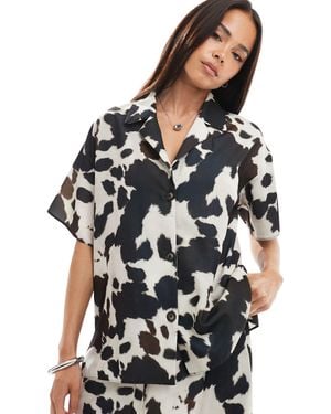 ASOS Satin Shirt Co-ord - Black
