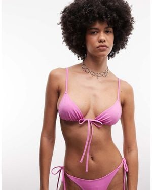 Weekday Mix & Match Triangle Bikini Top - Red