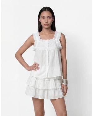 Noisy May Tiered Mini Skirt - White
