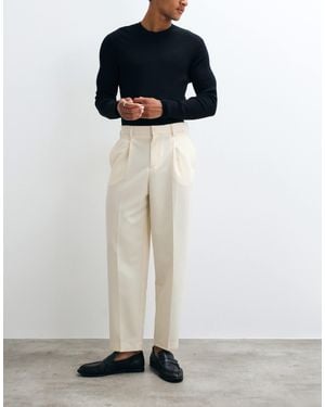 ASOS Smart Pleated Relaxed Tapered Pants - White
