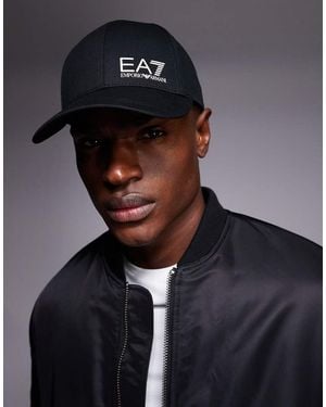 EA7 Armani Logo Baseball Cap - Black