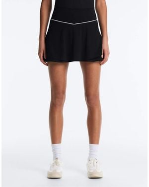 Oysho Comfortlux High-Rise Piping Mini Skirt - Black