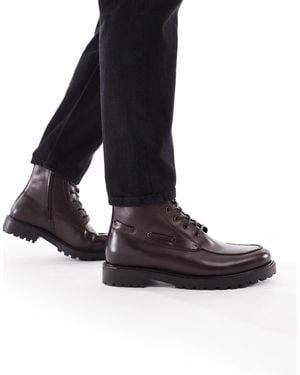 schuh – darcy – schnürstiefel aus leder - Schwarz