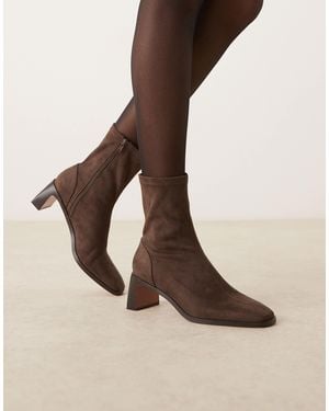 ASOS Rush Ankle Boots With Set Back Heel - Brown