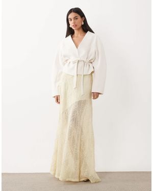 ASOS Co-ord Crochet Mono Maxi Skirt - Natural