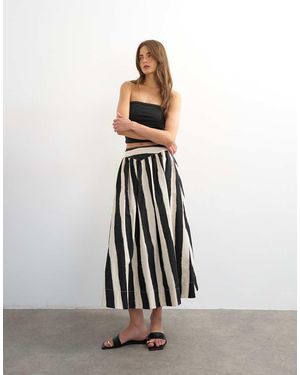 TOPSHOP Falda Larga Monocromática A De Estilo Wéstern Con Cintura Baja-Sin Color - Blanco