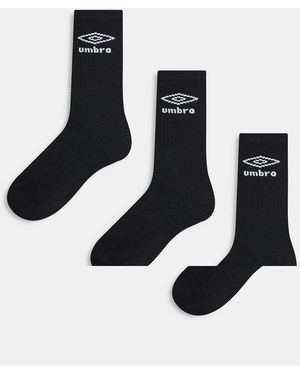 Umbro Set Van 3 Paar Sokken - Zwart