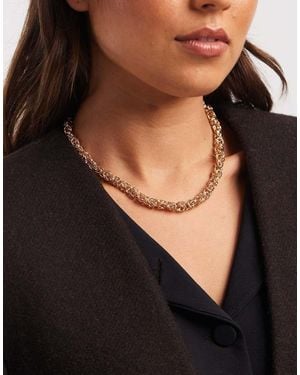 Accessorize Collar De Cadena Texturizada Luxe De - Negro