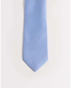 ASOS Textured Satin Tie - Blue