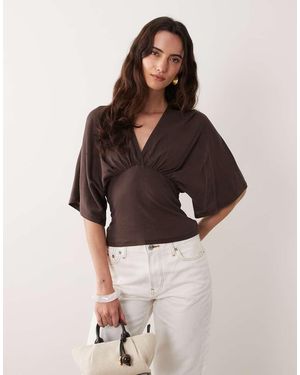 ASOS Overslagtop Met V-Hals - Bruin