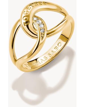 Thomas Sabo Ring Together With White Zirconia - Metallic