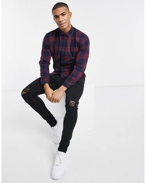 Jack & Jones Essentials Buffalo Check Shirt - Red