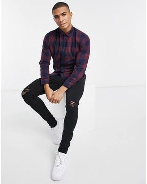 Jack & Jones Essentials Buffalo Check Shirt - Red