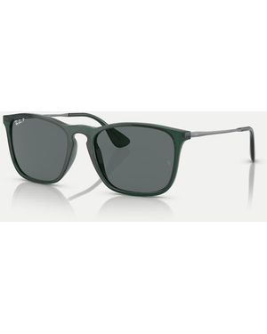 Ray-Ban Gafas De Sol Cuadradas Con Lentes Grises Polarizadas Chris De - Verde