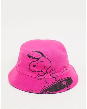 Levi's X Snoopy - Cappello da pescatore double-face rosa