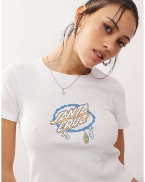 Santa Cruz Baby-T-Shirt Met Logoprint Op De Borst - Grijs