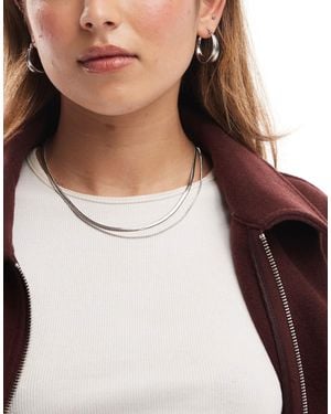 Pieces Two Chain Necklace - Multicolor