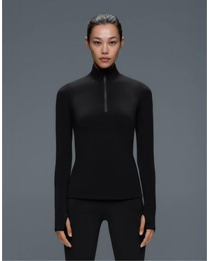 Oysho Half-zip Base Layer T-shirt - Black