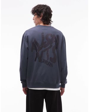 AllSaints Orlando Crew Neck Sweatshirt - Blue