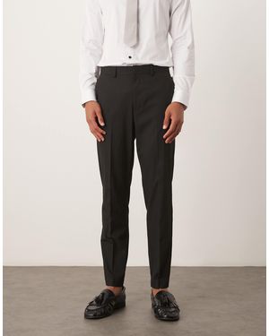 ASOS – schmal zulaufende anzughose - Schwarz