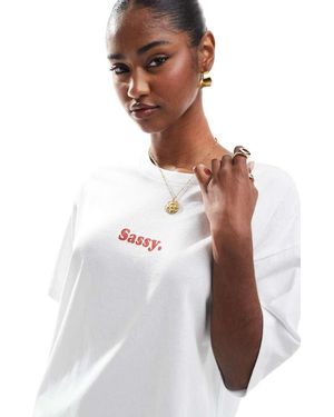 JJXX Oversized 'Sassy' T-Shirt - Wit